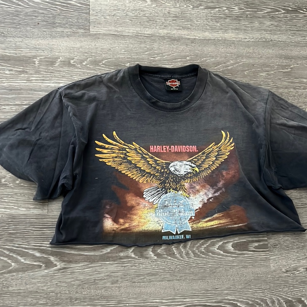 Harley-Davidson Black Tee with Eagle Graphic
